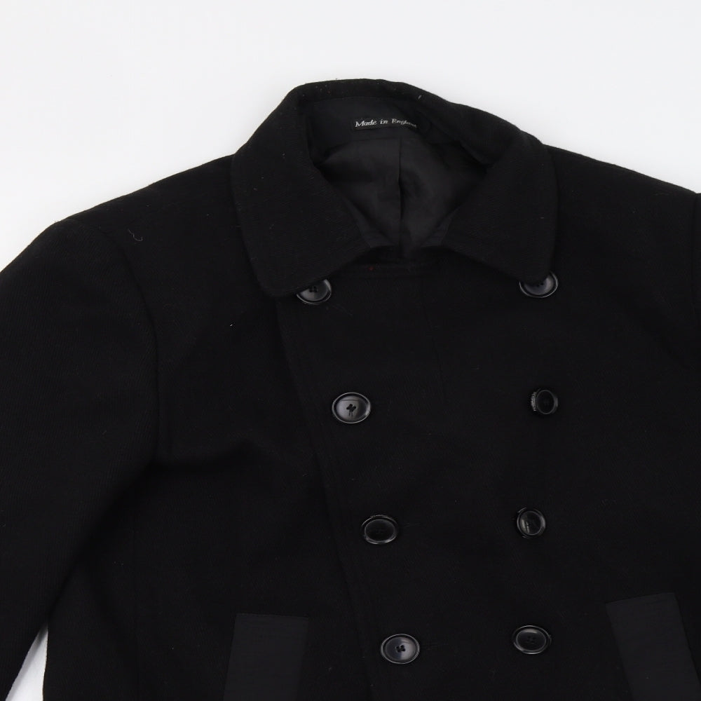Preworn Womens Black   Overcoat Coat Size L