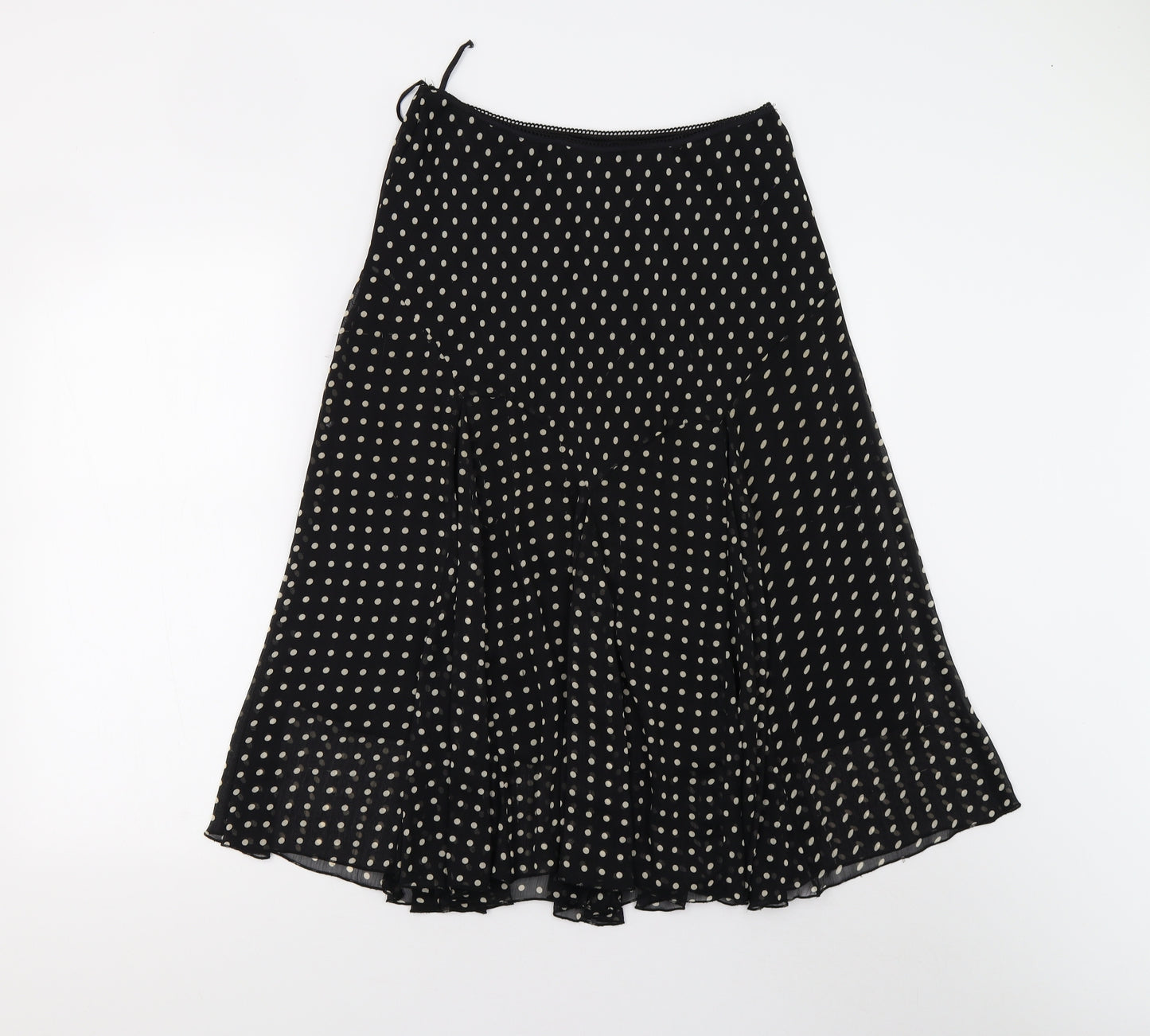 TU Womens Black Polka Dot  Flare Skirt Size 12