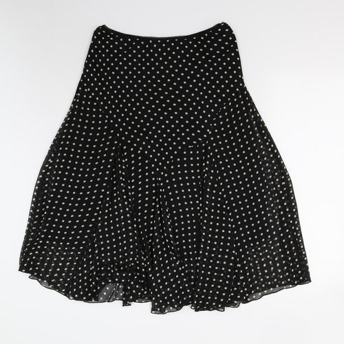 TU Womens Black Polka Dot  Flare Skirt Size 12