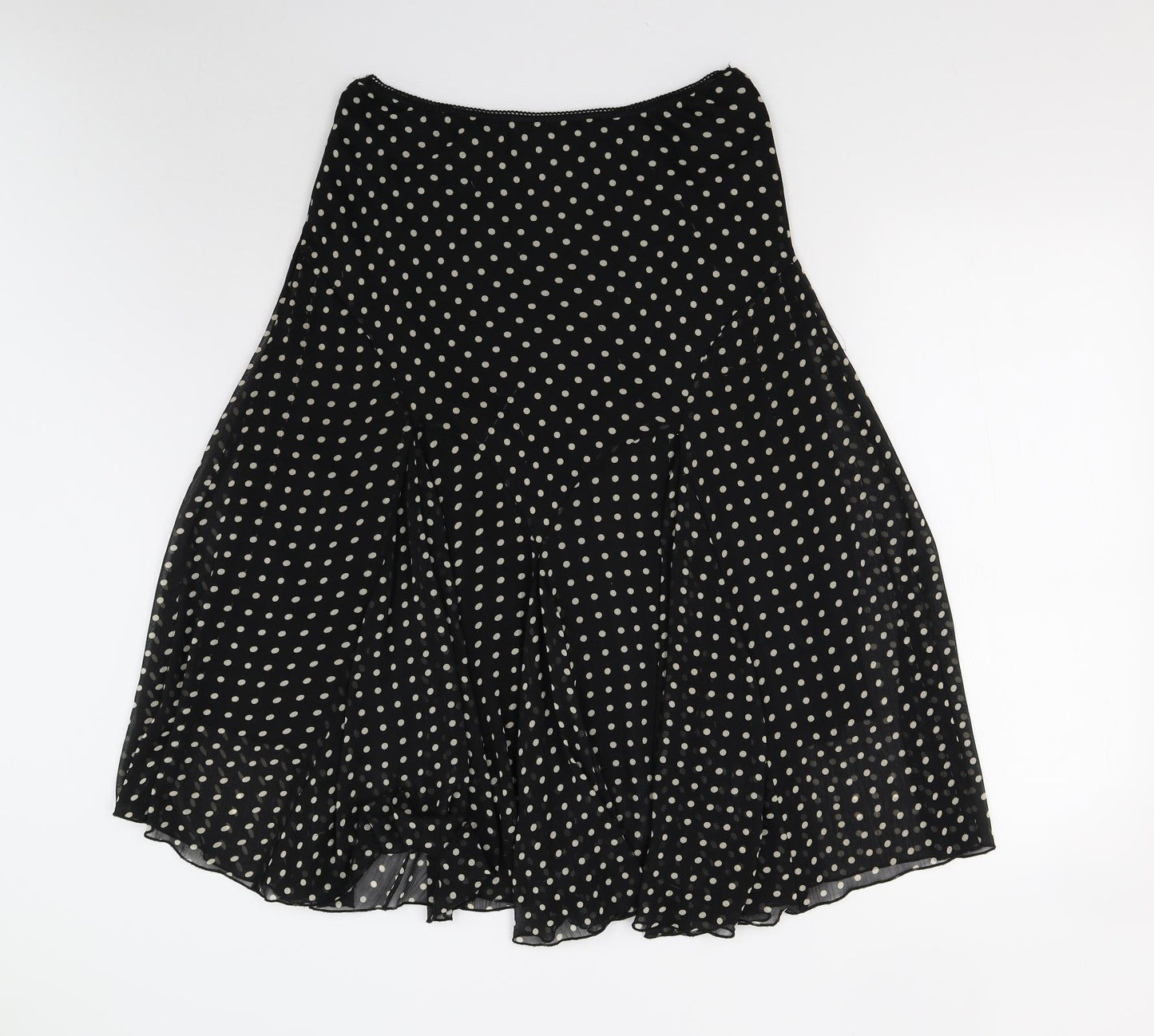 TU Womens Black Polka Dot  Flare Skirt Size 12