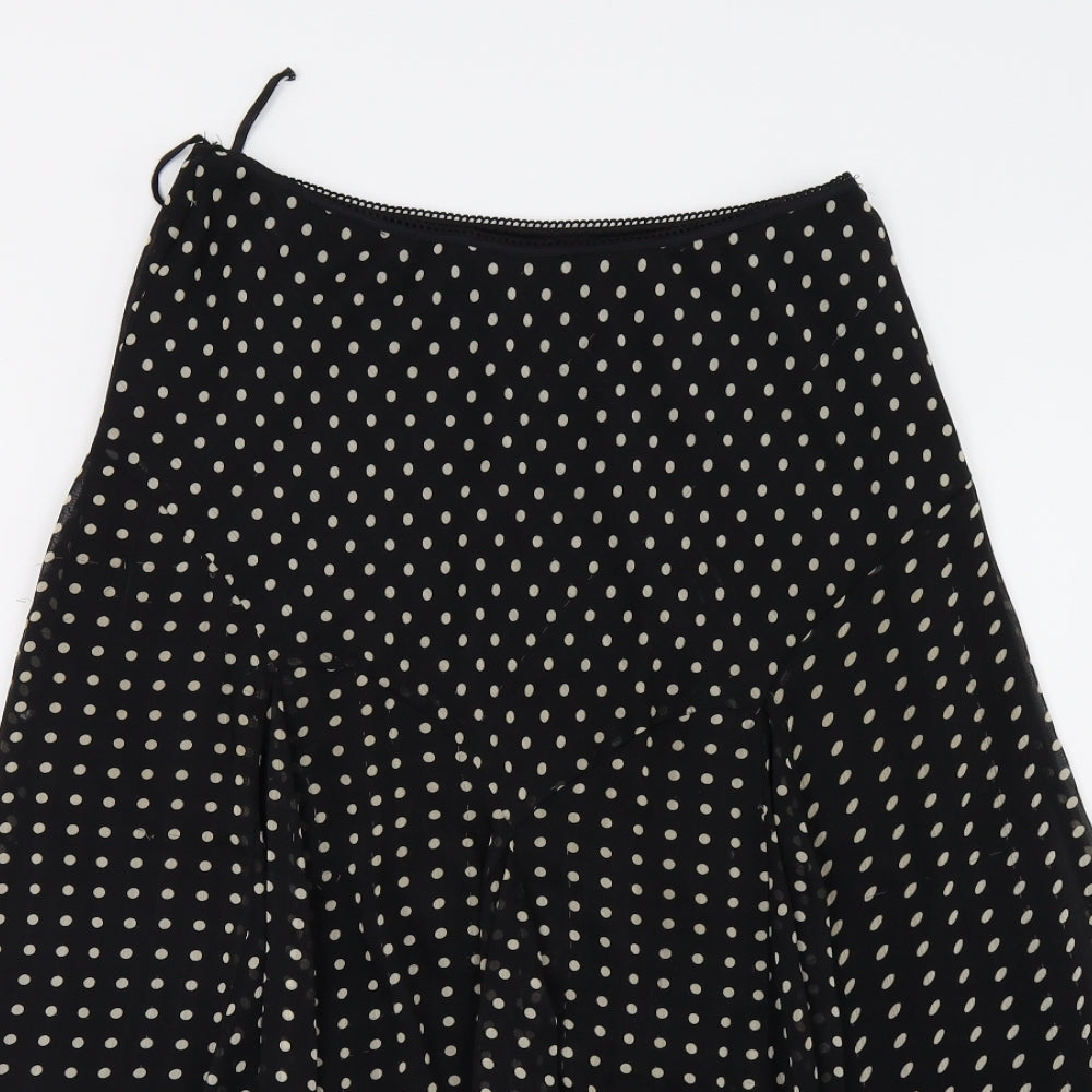 TU Womens Black Polka Dot  Flare Skirt Size 12