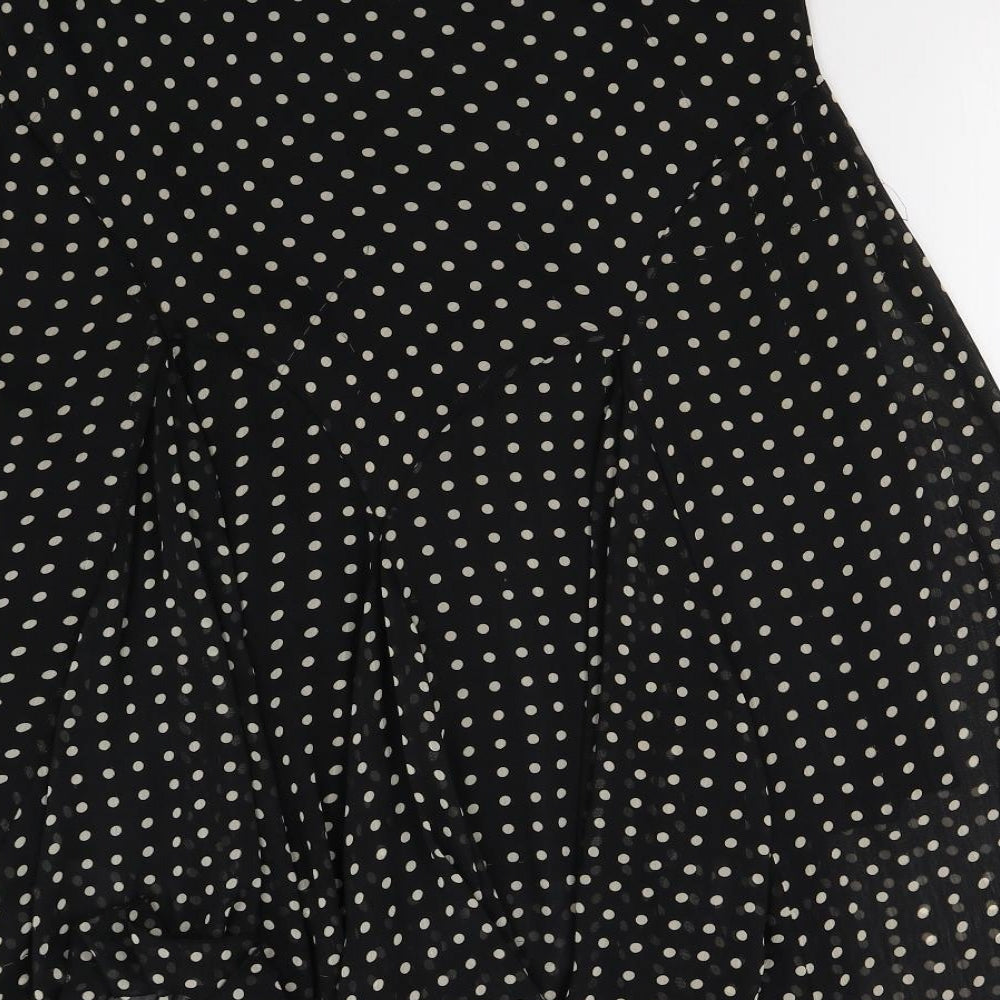 TU Womens Black Polka Dot  Flare Skirt Size 12