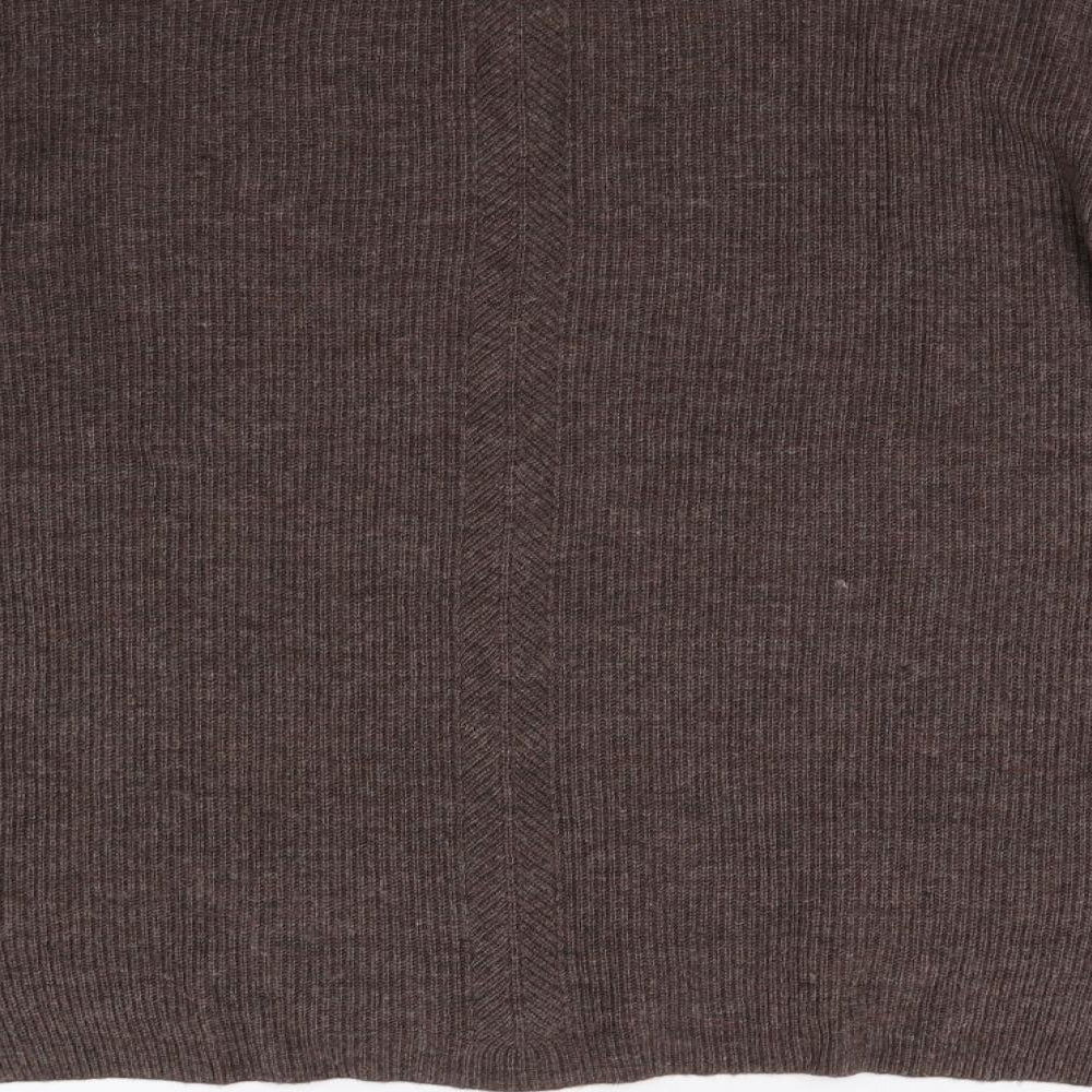 John Lewis Womens Brown  Knit Pullover Jumper Size 10
