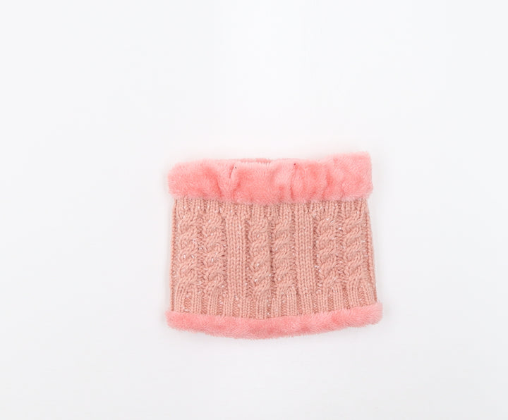 Preworn Girls Pink Knit Scarf Scarves & Wraps One Size - Snood
