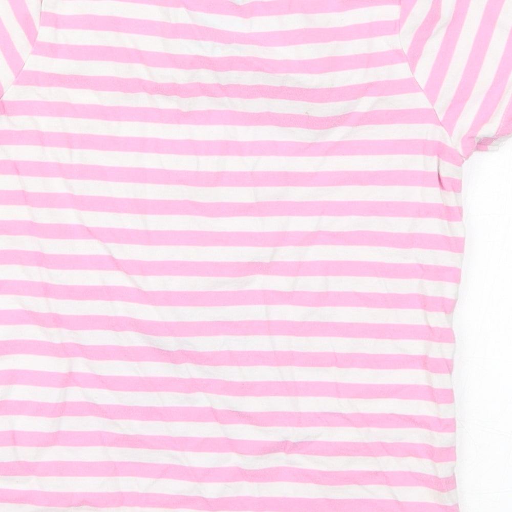 TU Girls Pink Striped  Basic T-Shirt Size 5-6 Years  - Princess Mermaid