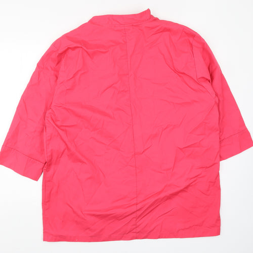 Chef Works Womens Pink   Basic Button-Up Size XL