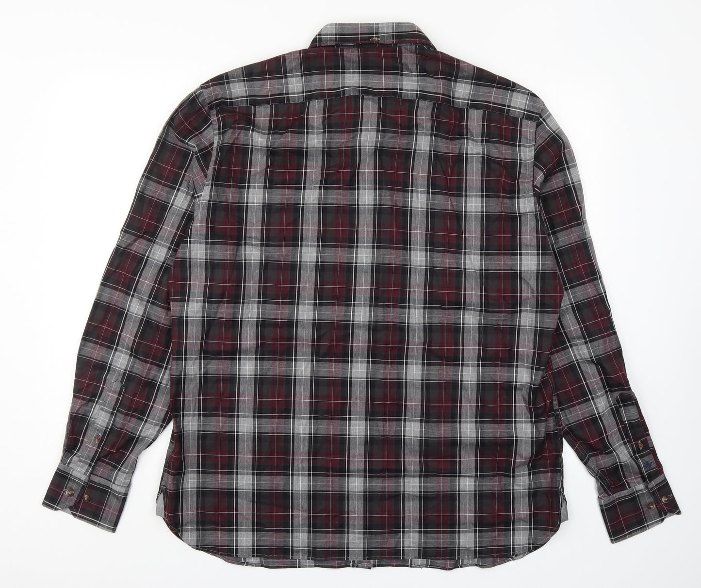 Blue Harbour Mens Red Check   Button-Up Size XL