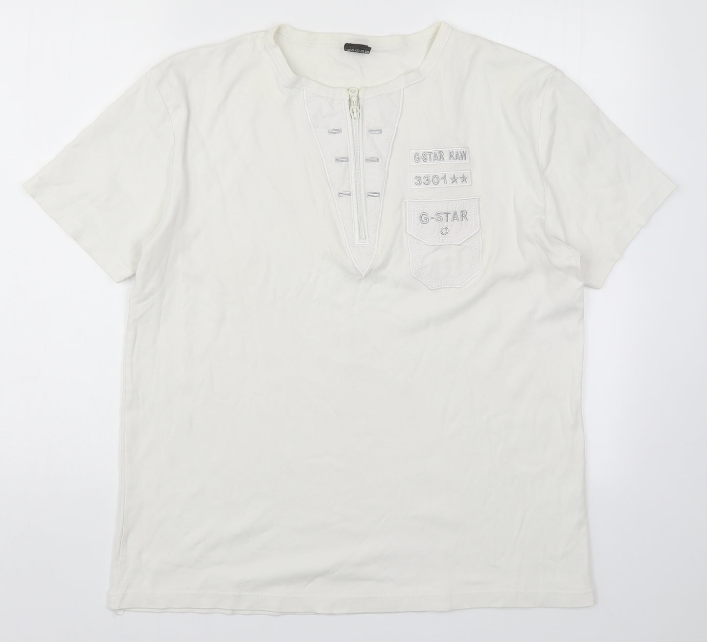 G-Star Mens White    T-Shirt Size 2XL