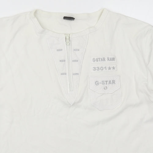 G-Star Mens White    T-Shirt Size 2XL