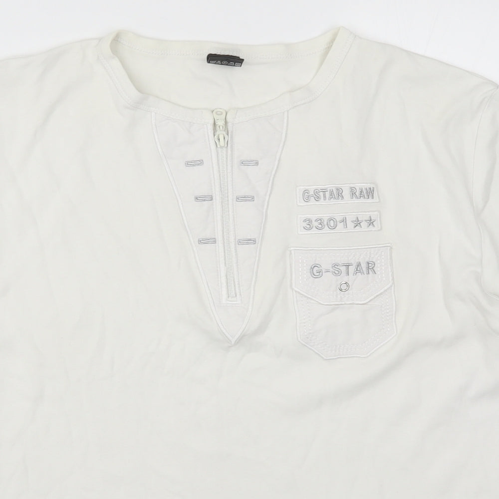 G-Star Mens White    T-Shirt Size 2XL