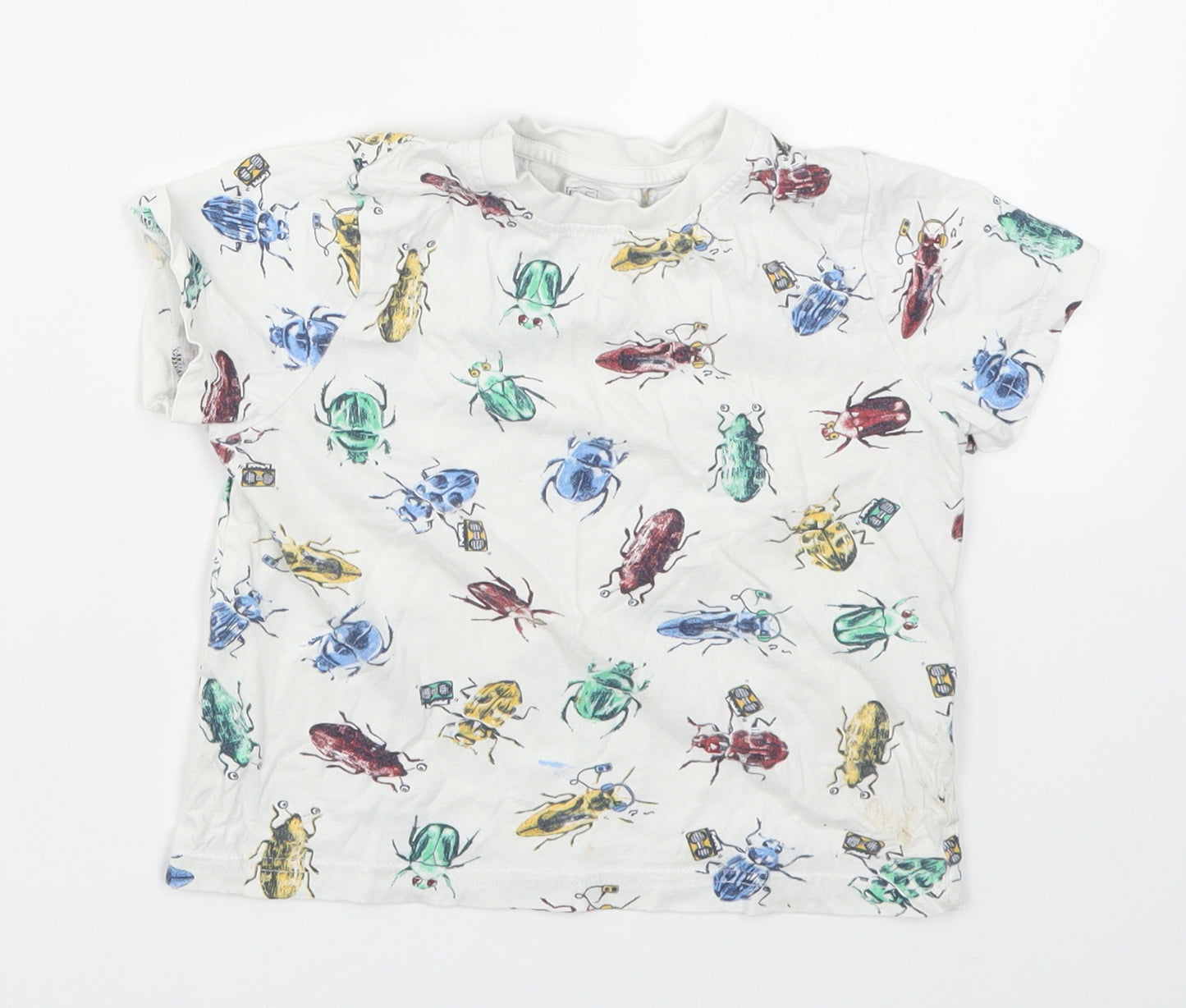 F&F Boys Multicoloured   Basic T-Shirt Size 3-4 Years  - Bugs and Beetles