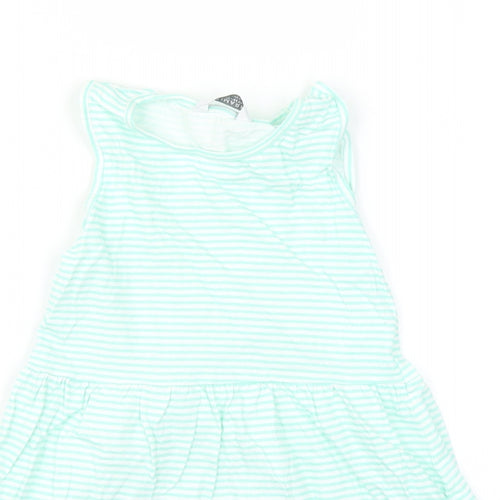 Primark Girls Green Striped  A-Line  Size 6-7 Years