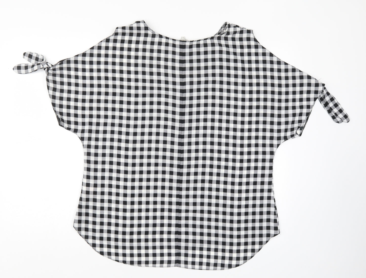 Peacocks Womens Grey Check  Basic T-Shirt Size 14