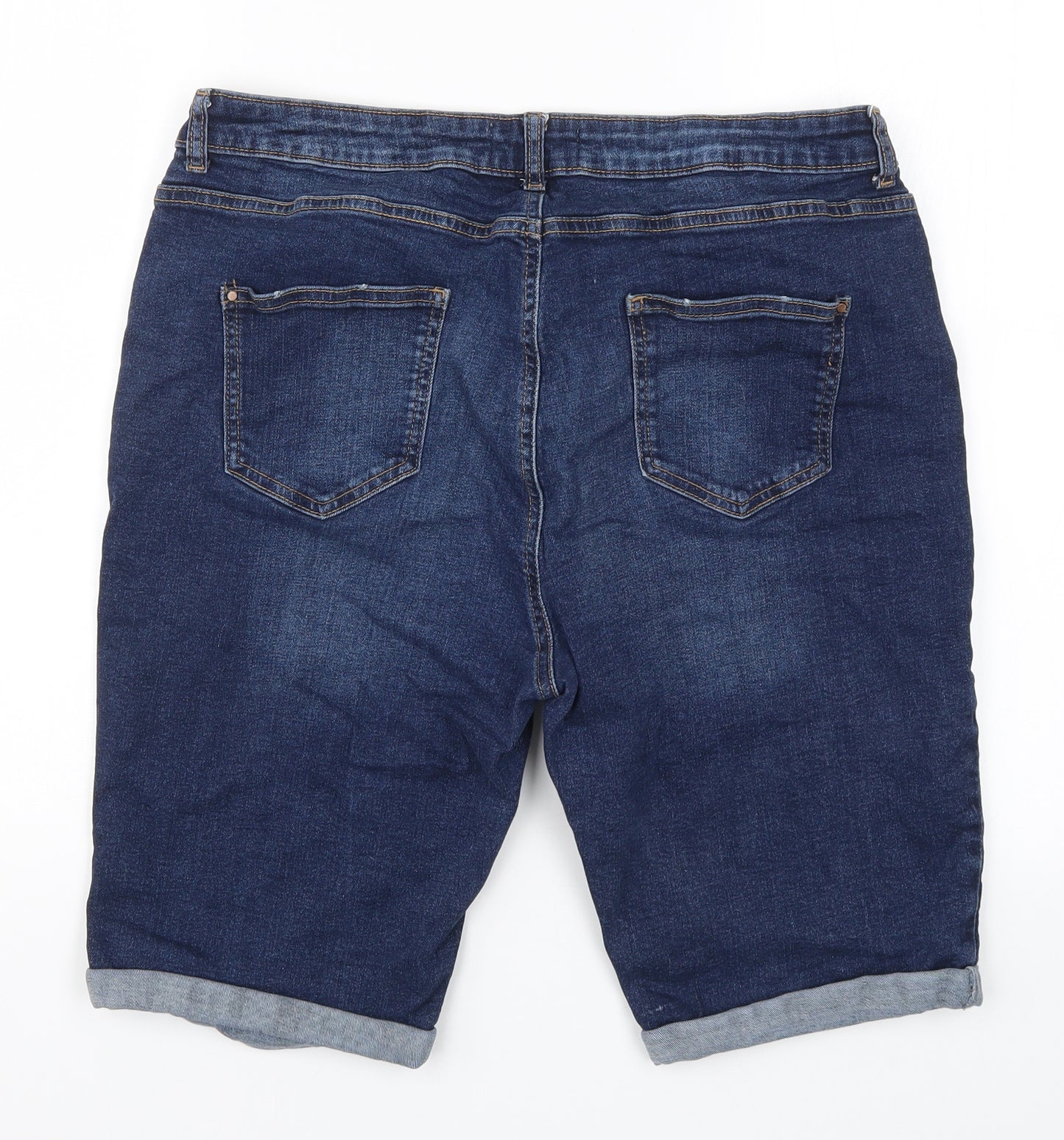 Dorothy Perkins Womens Blue  Denim Bermuda Shorts Size 18