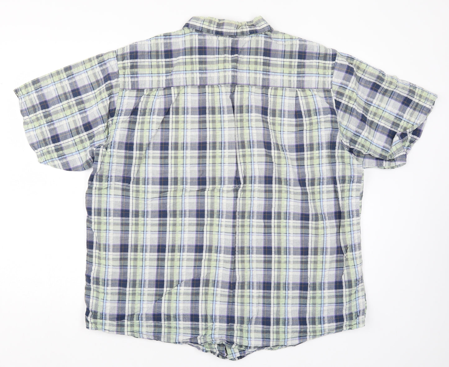 Cotton Traders Mens Green Check   Button-Up Size XL