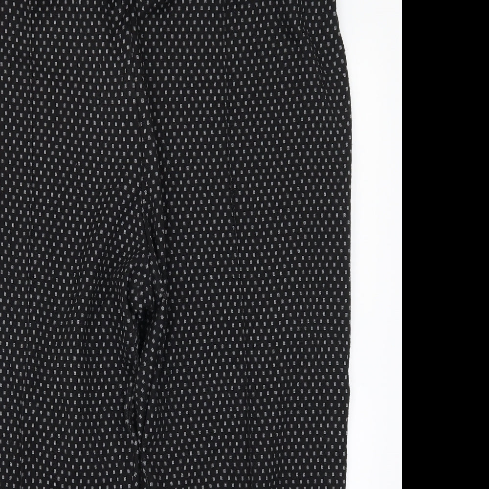 Bonmarché Womens Black Geometric  Trousers  Size 22 L24 in