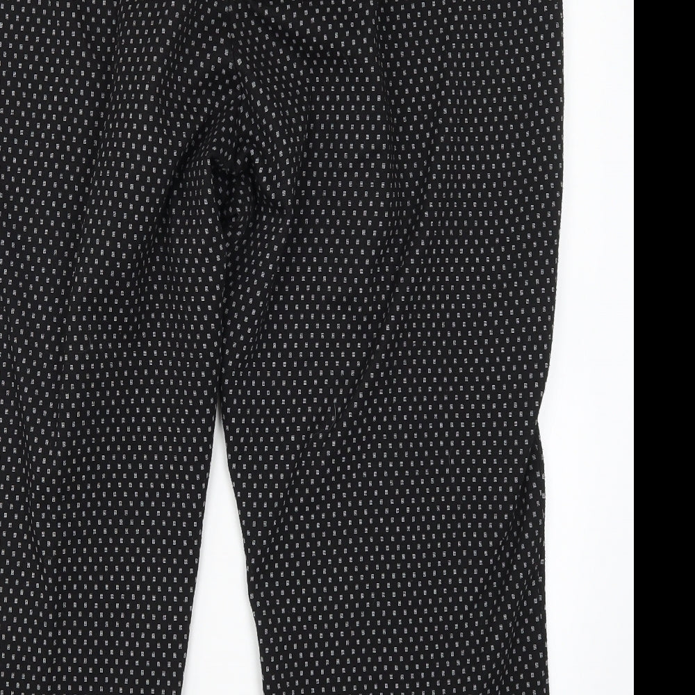 Bonmarché Womens Black Geometric  Trousers  Size 22 L24 in
