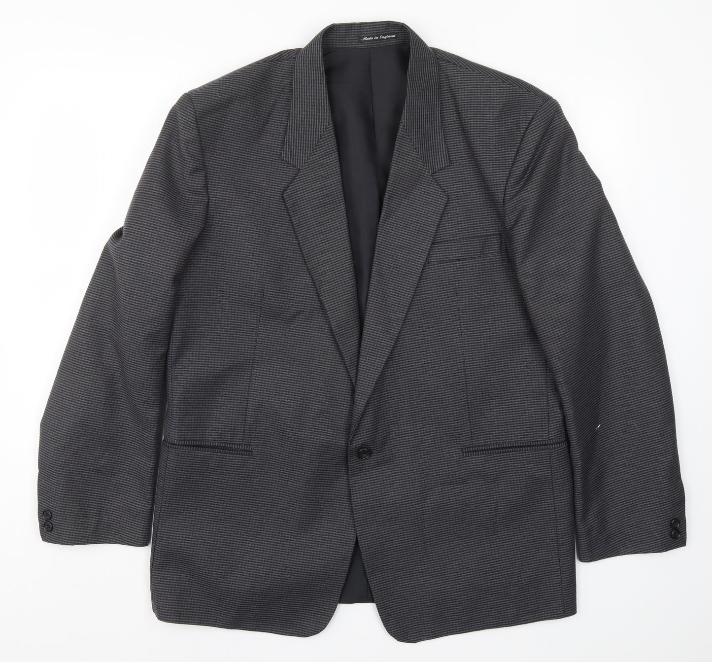 Preworn Mens Grey Striped  Jacket Suit Jacket Size 40