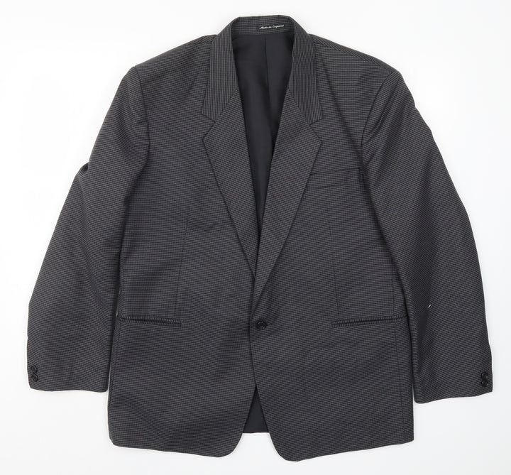 Preworn Mens Grey Striped  Jacket Suit Jacket Size 40