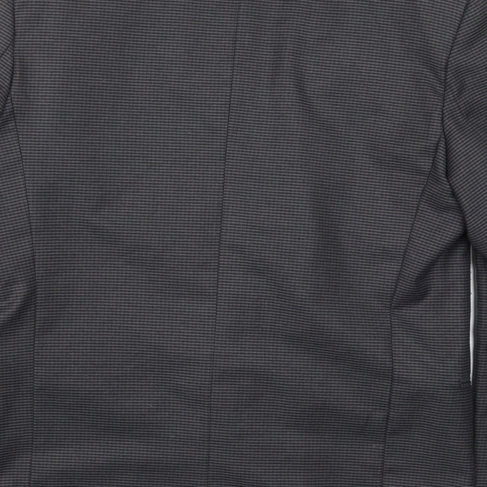 Preworn Mens Grey Striped  Jacket Suit Jacket Size 40