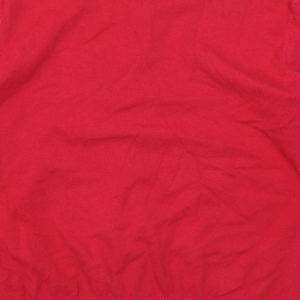 F&F Womens Red  Knit Cardigan Jumper Size 14
