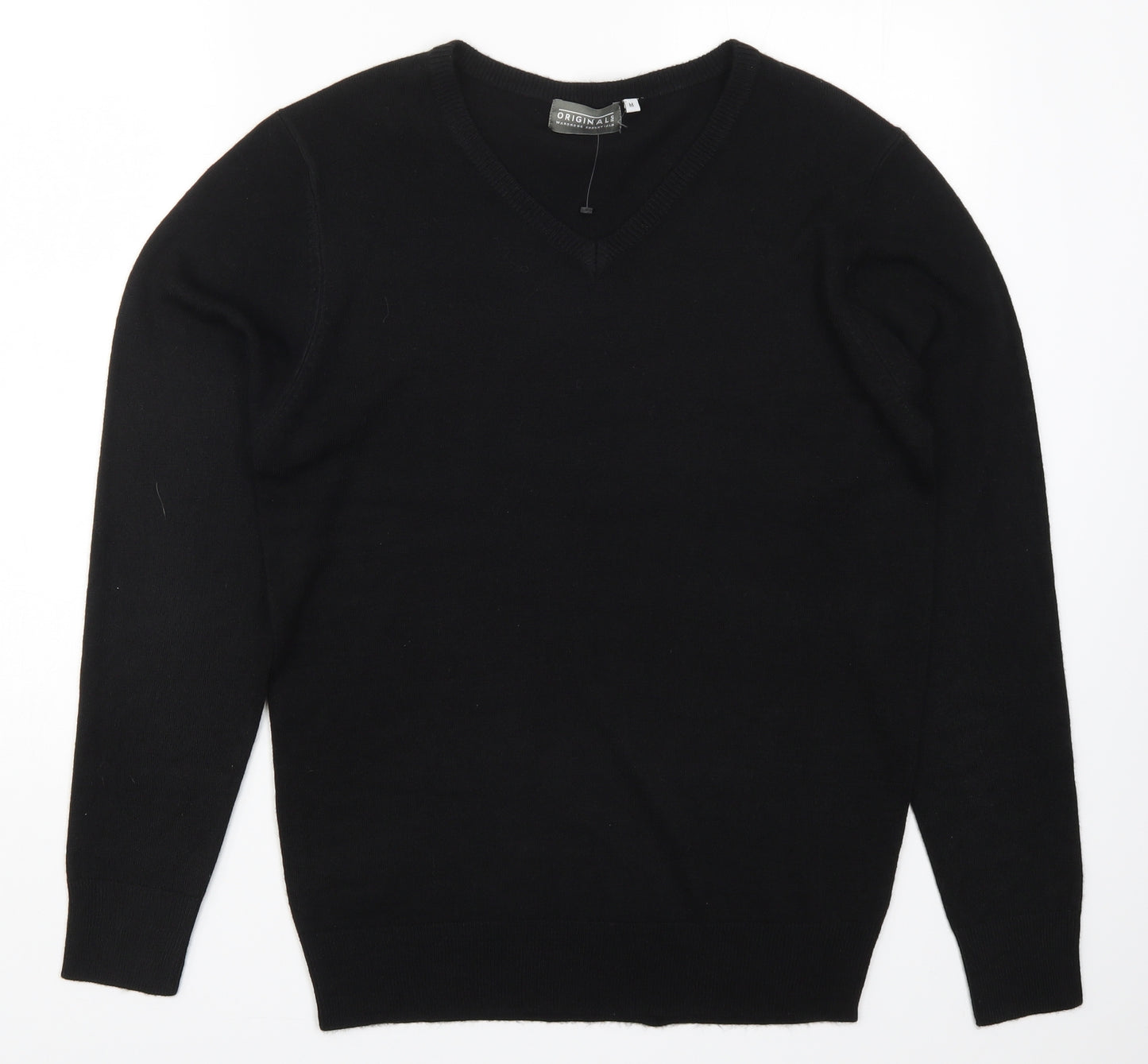 Originals Mens Black  Knit Pullover Jumper Size M