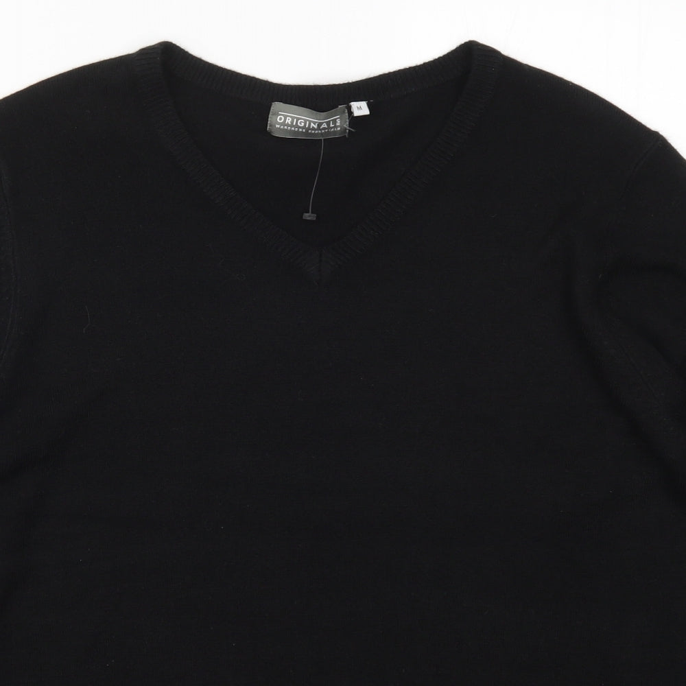 Originals Mens Black  Knit Pullover Jumper Size M