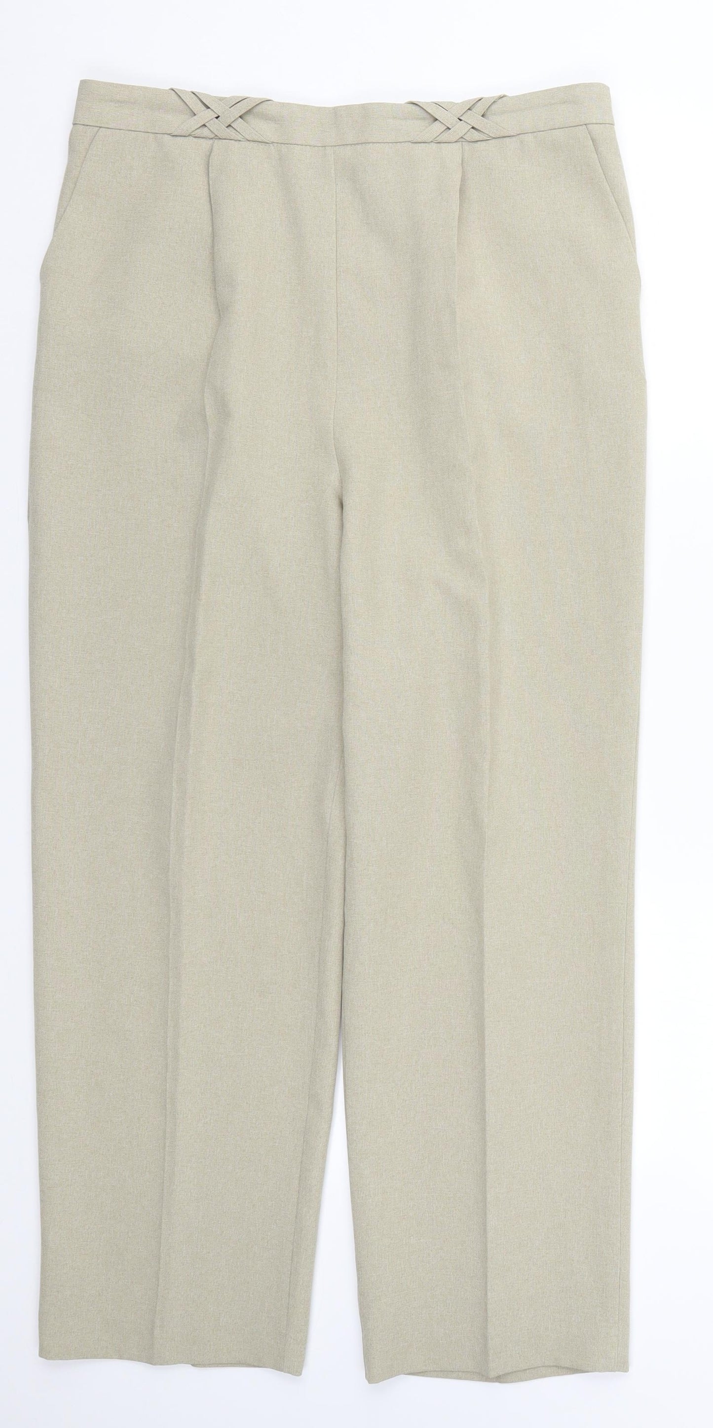 Bonmarché Womens Beige   Trousers  Size 16 L25.5 in
