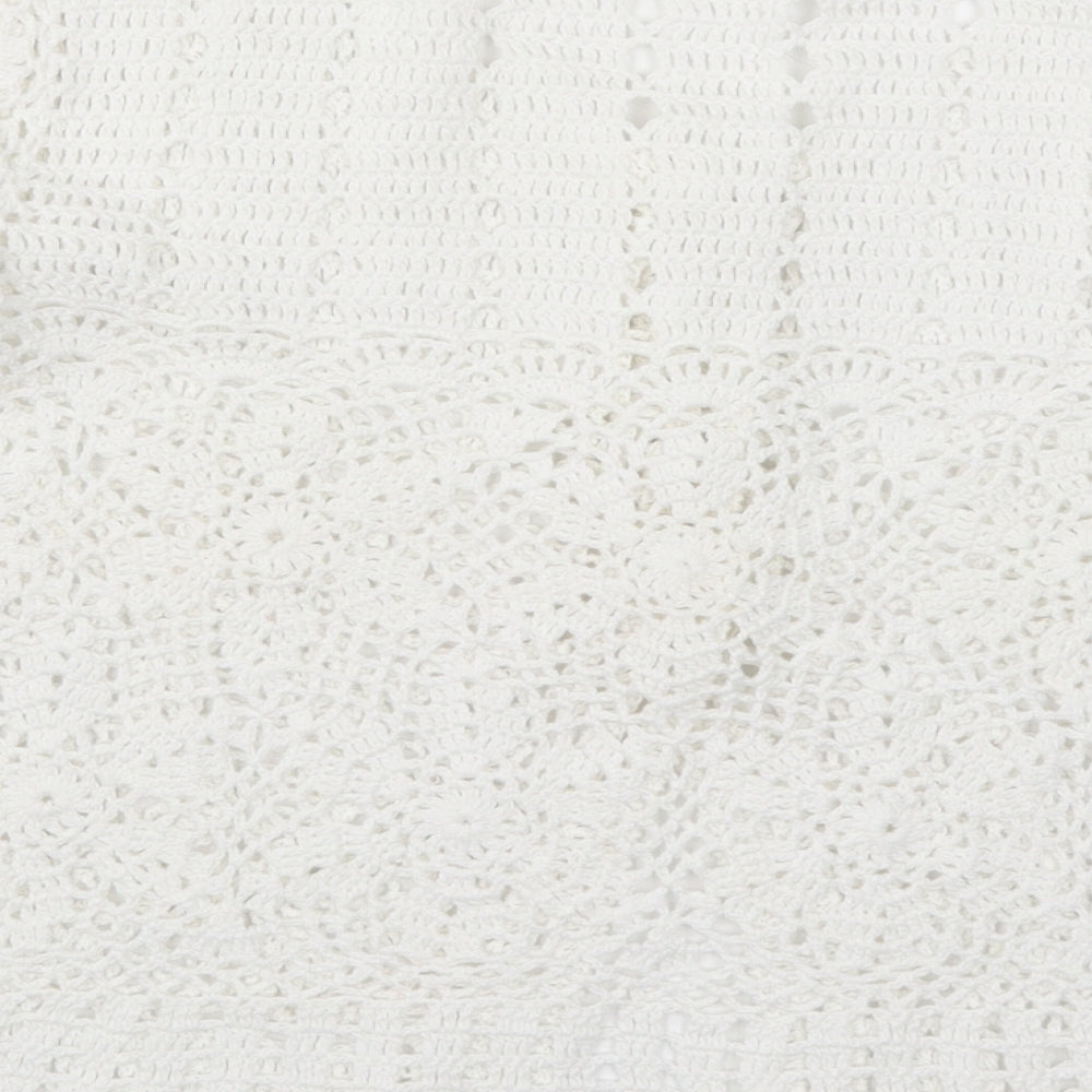 Soon Womens White  Knit Cardigan Jumper Size 14