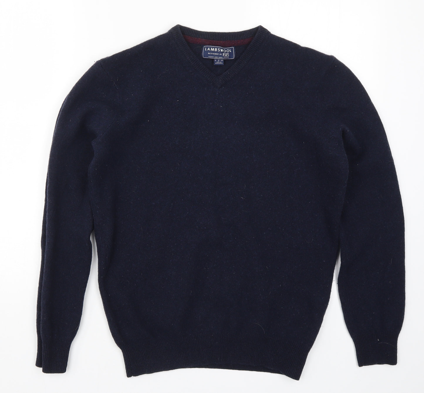F&F Mens Blue  Knit Pullover Jumper Size S