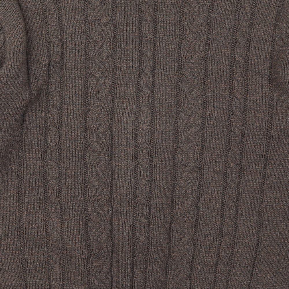 Fasttrend Mens Brown  Knit Cardigan Jumper Size L