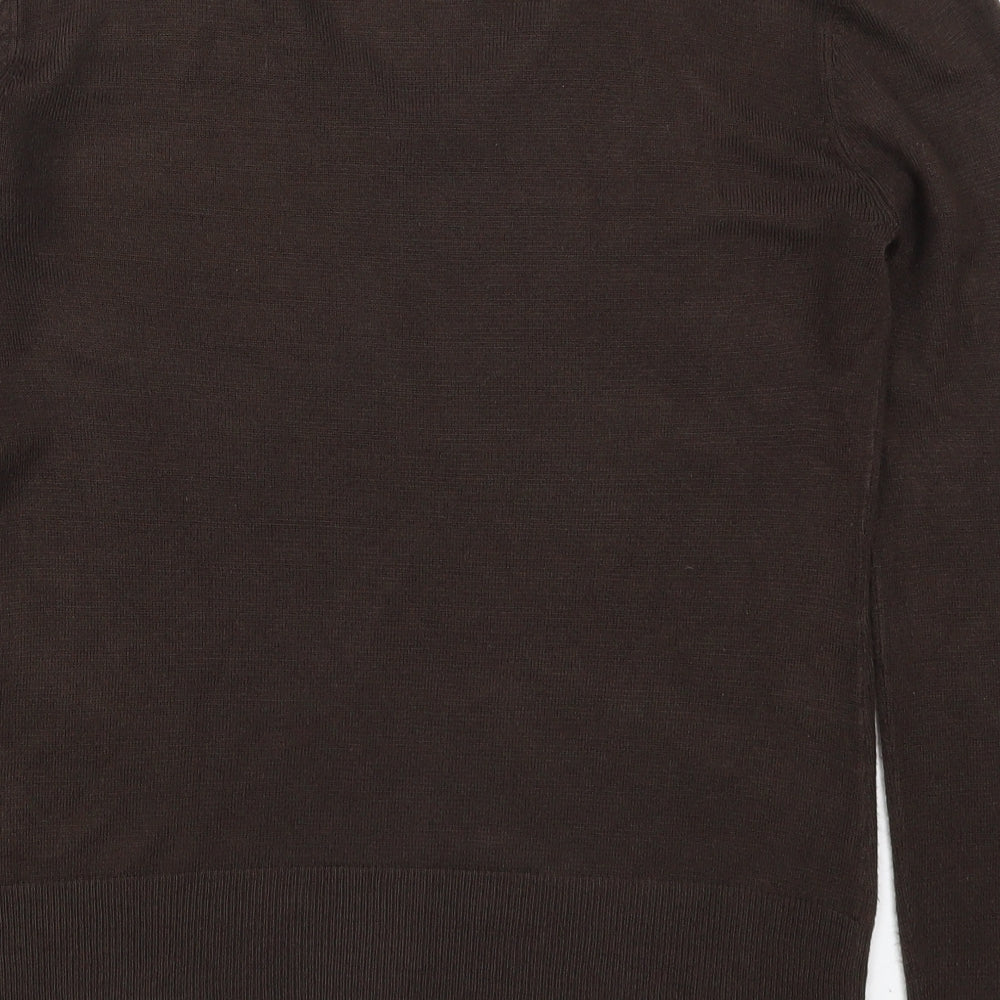 Preworn Womens Brown  Knit Pullover Jumper Size 14