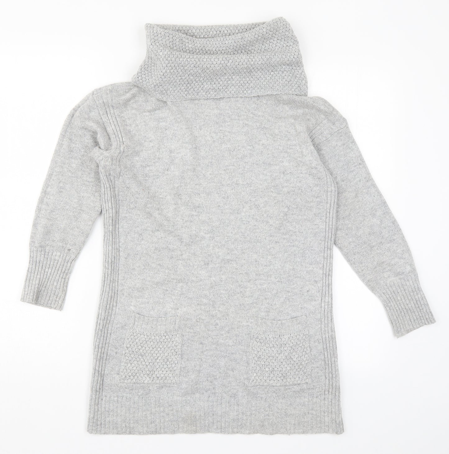 M&Co Womens Grey  Knit Pullover Jumper Size 10