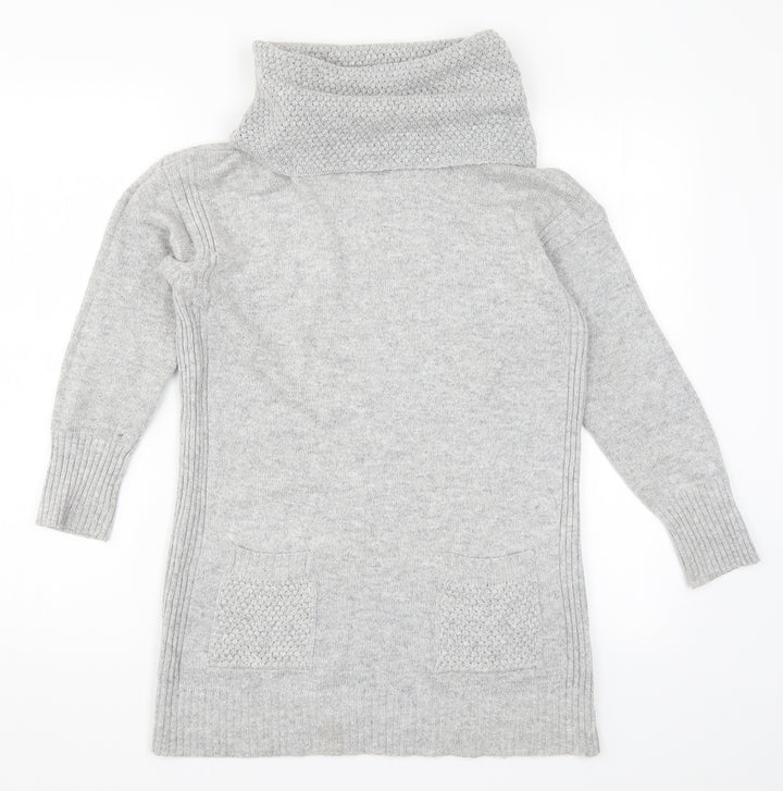 M&Co Womens Grey  Knit Pullover Jumper Size 10
