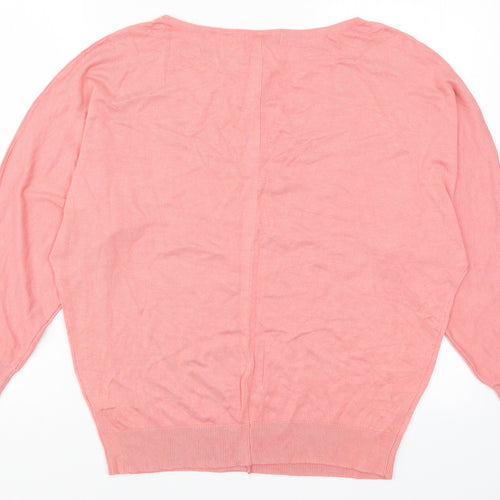 F&F Womens Pink  Knit Pullover Jumper Size 16