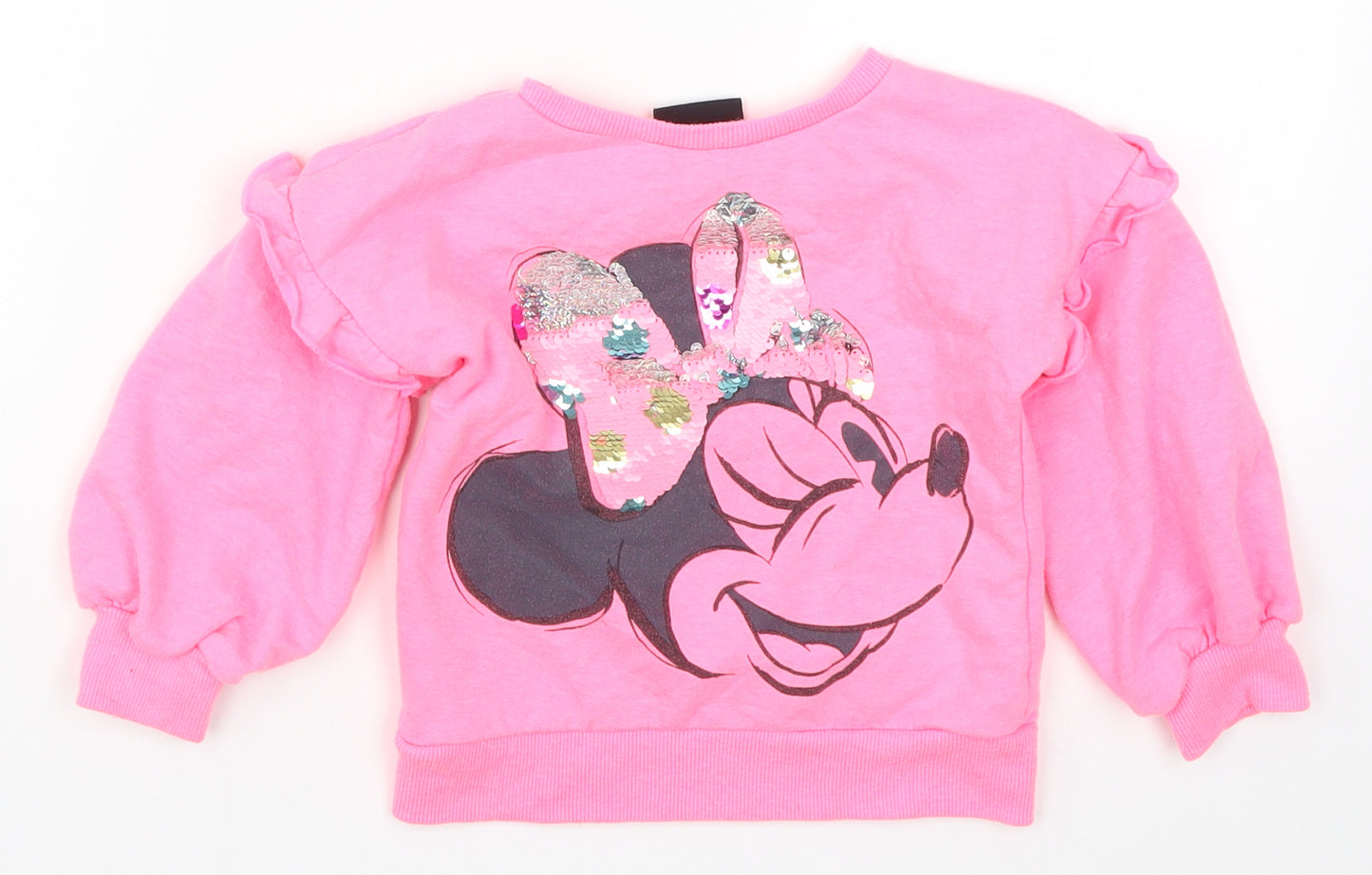 Matalan Girls Pink   Pullover Sweatshirt Size 2-3 Years  - Minnie Mouse