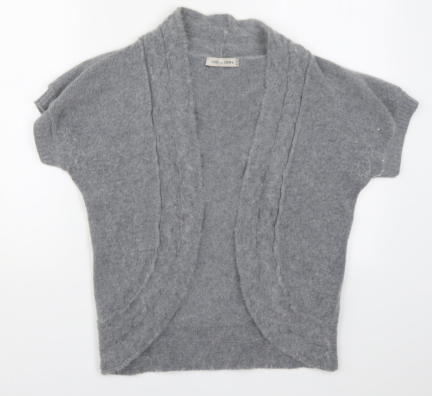 Rose & Crown Womens Grey  Knit Cardigan Jumper Size 12