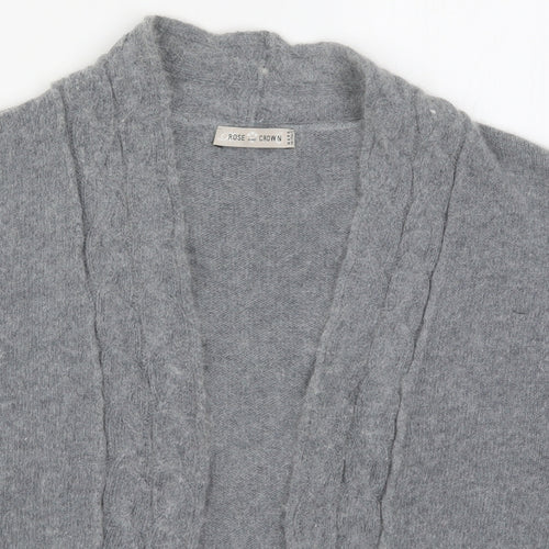 Rose & Crown Womens Grey  Knit Cardigan Jumper Size 12