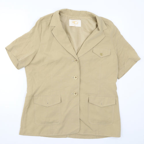 Country Casuals Womens Beige   Basic Button-Up Size M