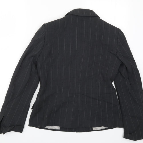 Principles Womens Grey Striped  Jacket Suit Jacket Size 10