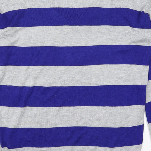 Atmosphere Womens Blue Striped Knit Pullover Jumper Size 8