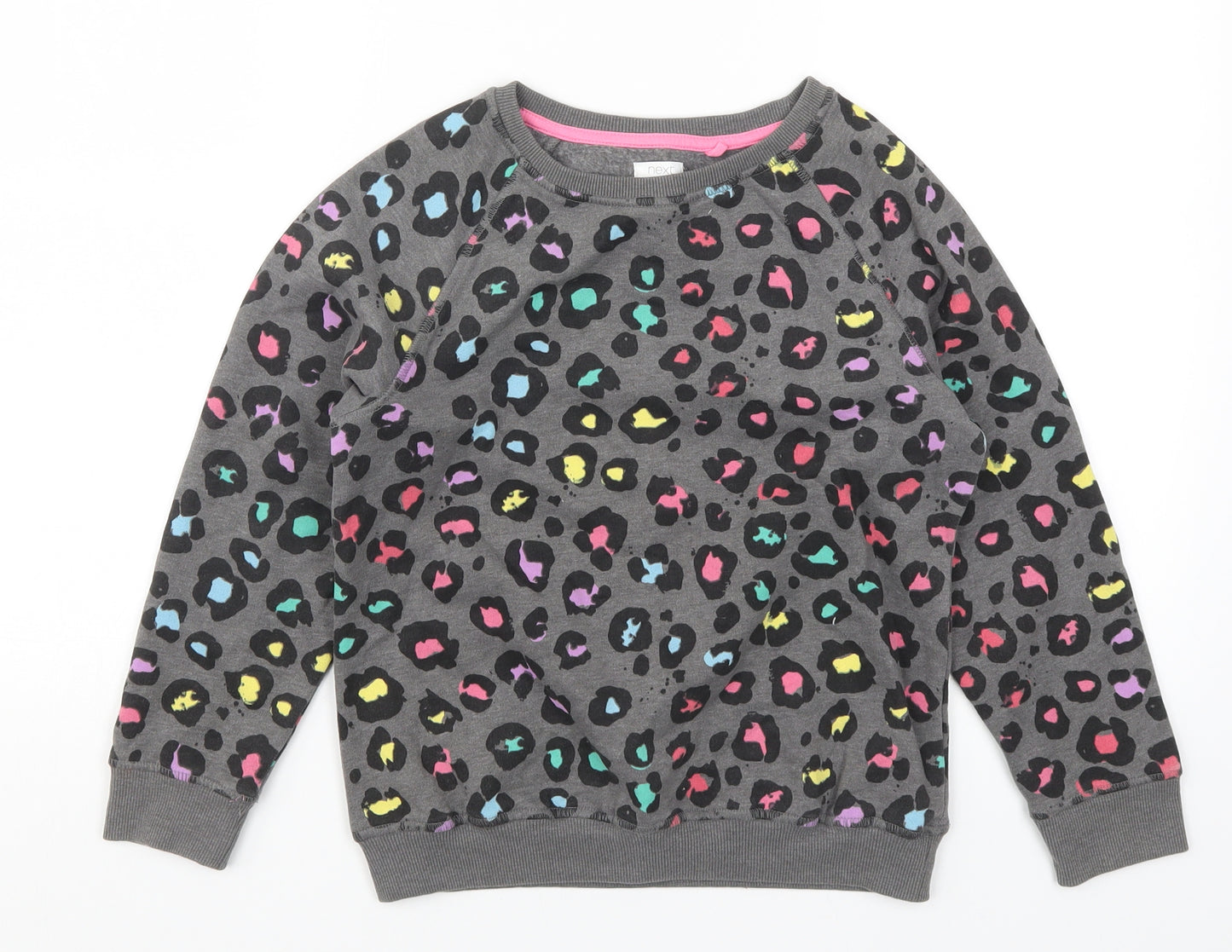 NEXT Girls Multicoloured Animal Print  Pullover Sweatshirt Size 10 Years