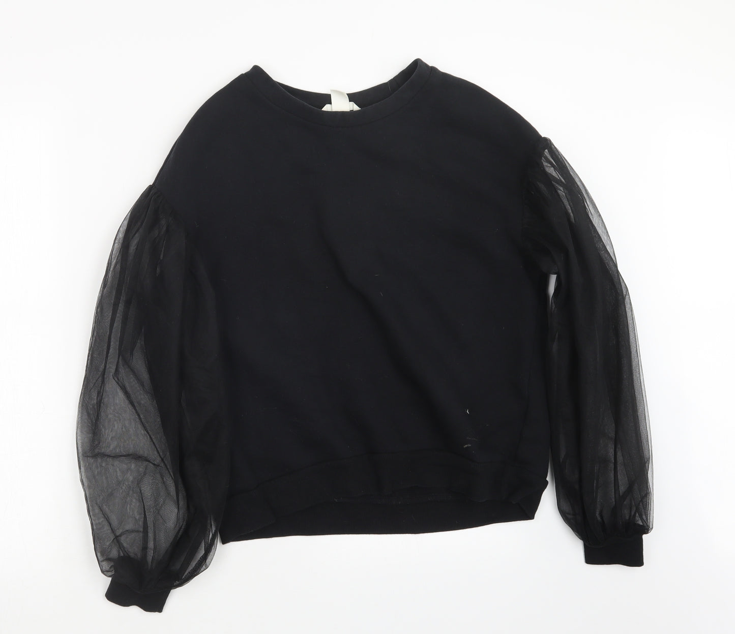 H&M Womens Black  Knit Pullover Jumper Size S