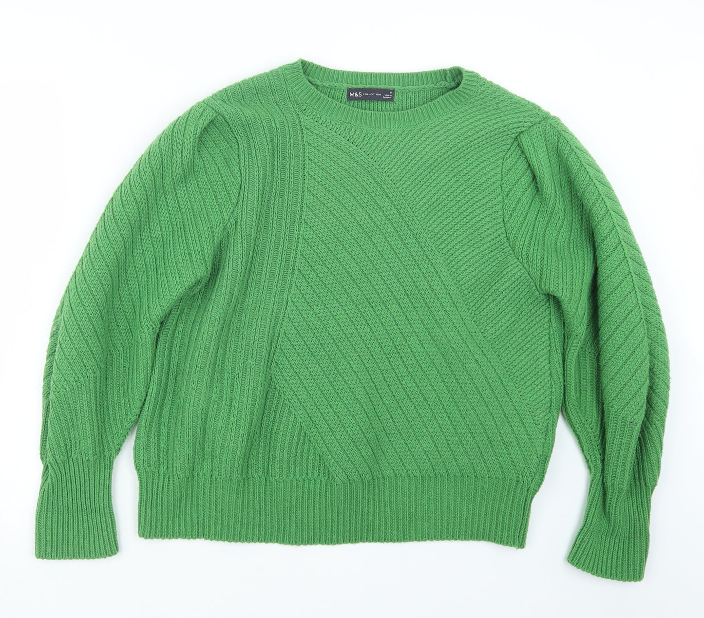 Marks and Spencer Womens Green  Knit Pullover Jumper Size 18