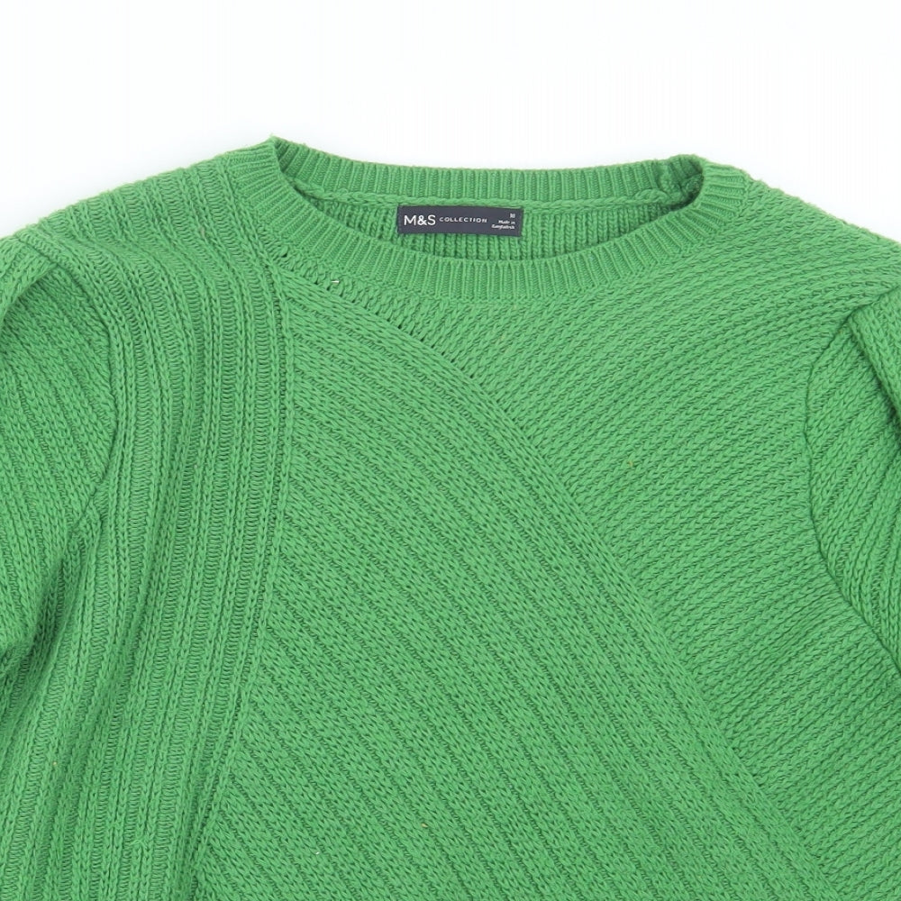 Marks and Spencer Womens Green  Knit Pullover Jumper Size 18