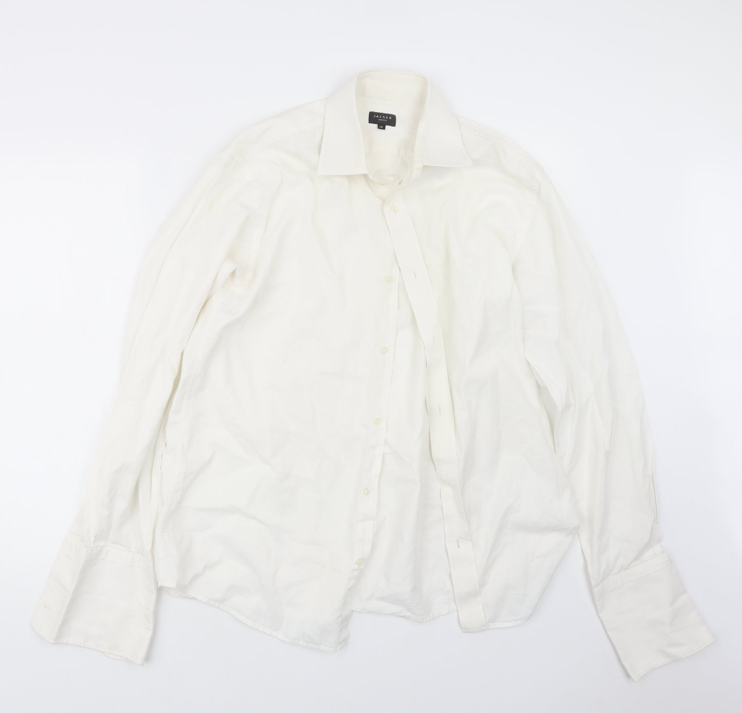 Jaeger Mens White    Dress Shirt Size 16