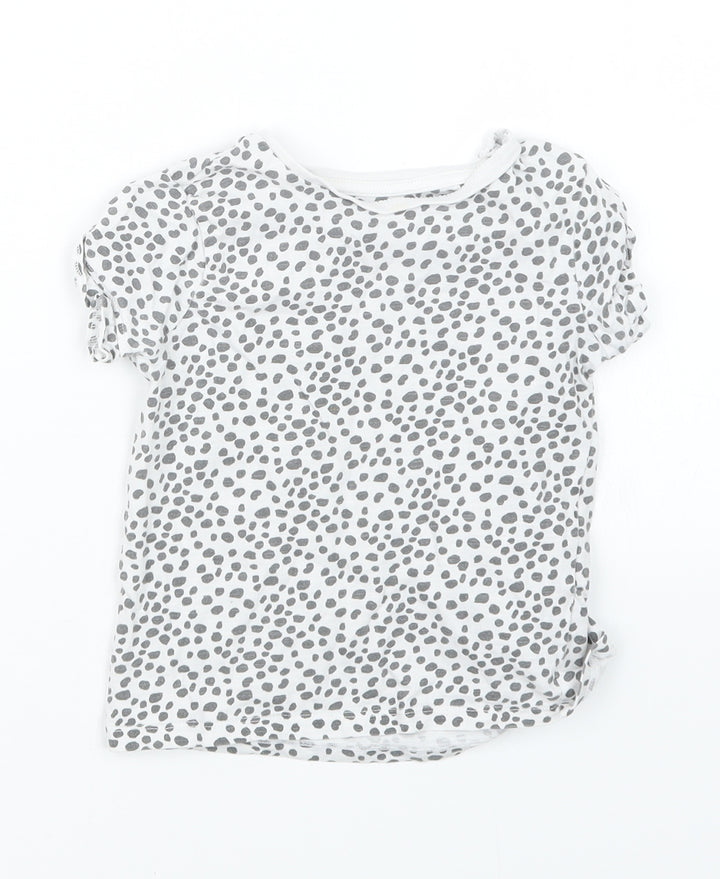 TU Girls Black Basic T-Shirt Size 3-4 Years