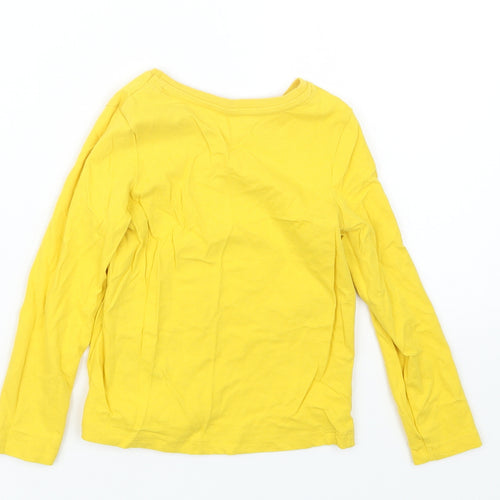 Marks and Spencer Girls Yellow   Basic T-Shirt Size 3-4 Years