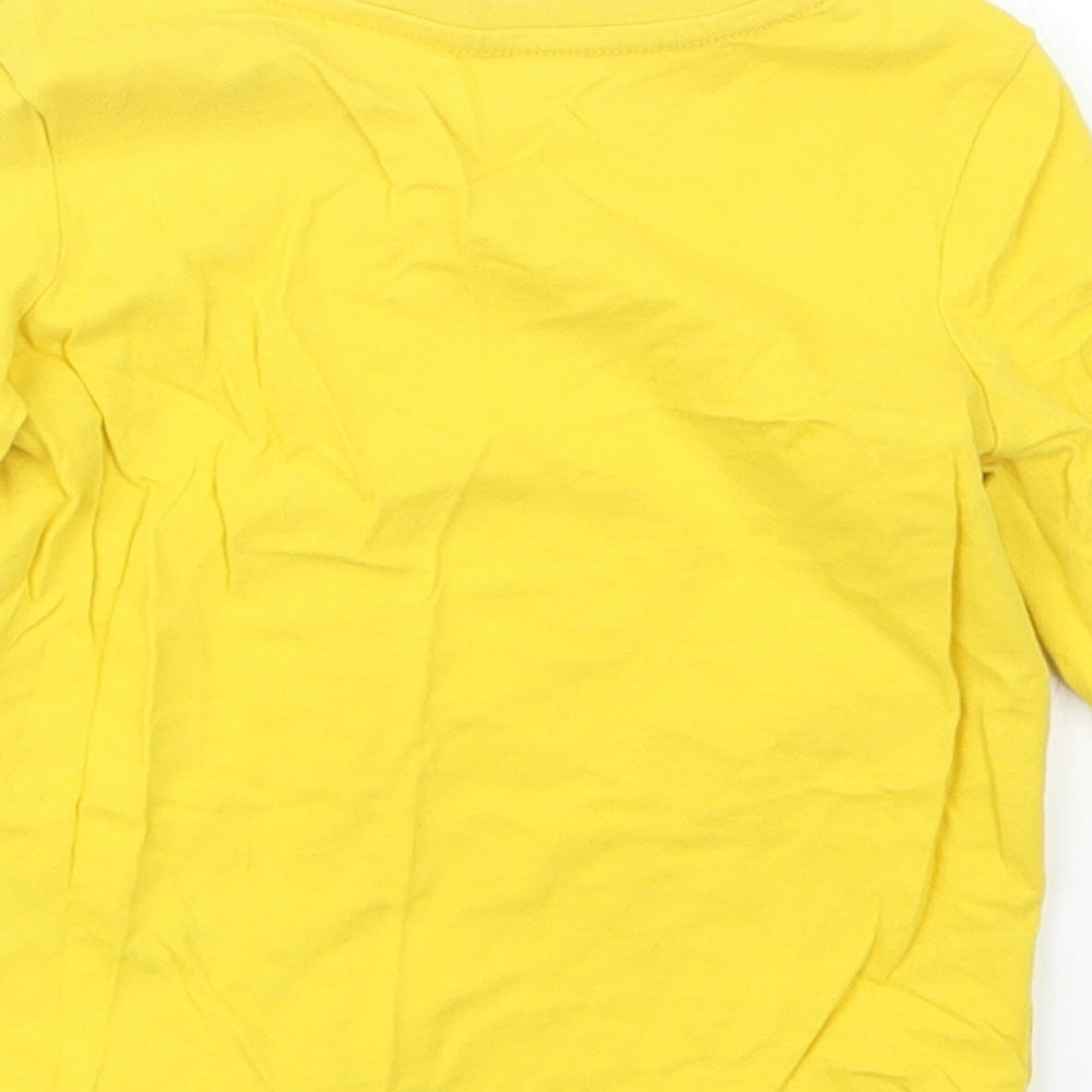 Marks and Spencer Girls Yellow   Basic T-Shirt Size 3-4 Years