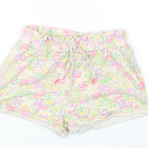 NEXT Girls Purple Floral  Boyfriend Shorts Size 6 Years